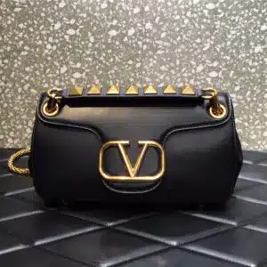 valentino garavani stud sign leather shoulder bag