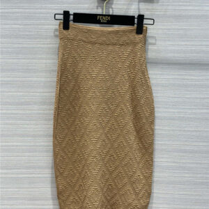 fendi rhombus FF knitted skirt