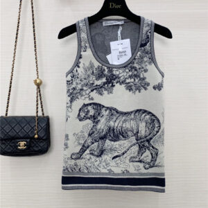 dior jouy jungle animal print vest top