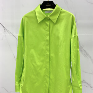 valentino green loose shirt coat