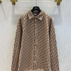 dior logo classic knitted shirt