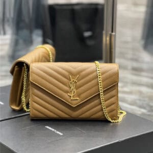ysl monogram leather pouch