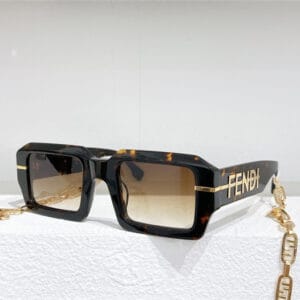 fendi classic luxury rectangular sunglasses