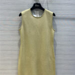 dior gold vest dress