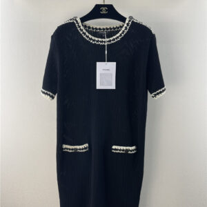 chanel knitted short sleeve dress