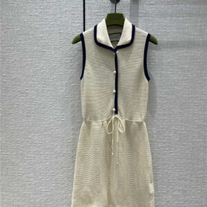 gucci lapel wool sleeveless dress