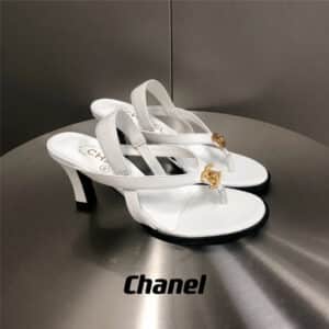 chanel classic high heel flip flops