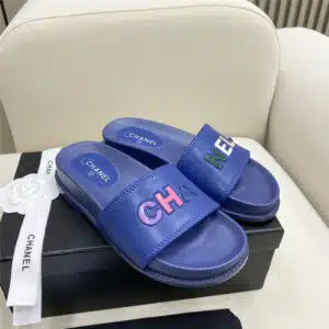chanel alphabet slippers womens