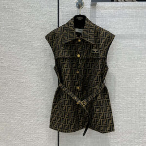 versace fendi FF jacquard vest jacket