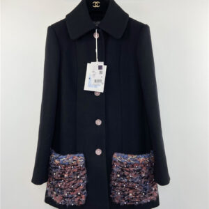 chanel mid-length woolen coat