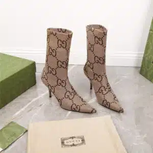 gucci gg print ankle boots