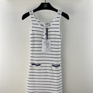 chanel striped vest dress