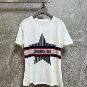 dior star embroidered T-shirt