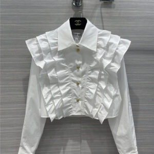 chanel cropped white shirt