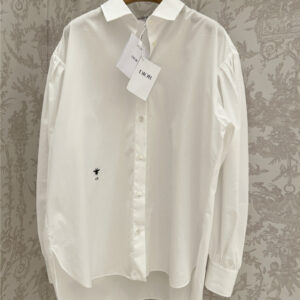 dior classic bee embroidery white shirt