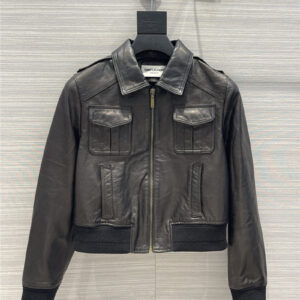 ysl leather biker jacket
