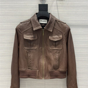 ysl leather biker jacket