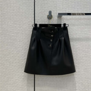 dior CD leather skirt