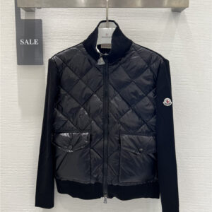 moncler down wool stand collar coat