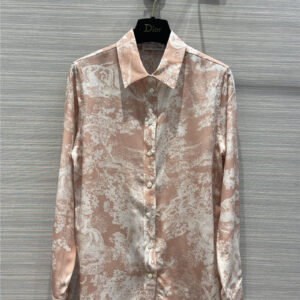 dior reverse floral Jouie print silk shirt