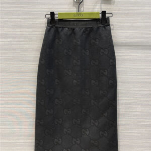 gucci GG jacquard black skirt