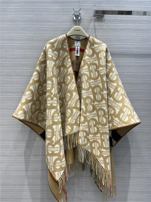 burberry cashmere shawl scarf cape
