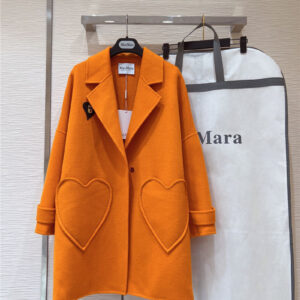 max mara logo cashmere wool coat