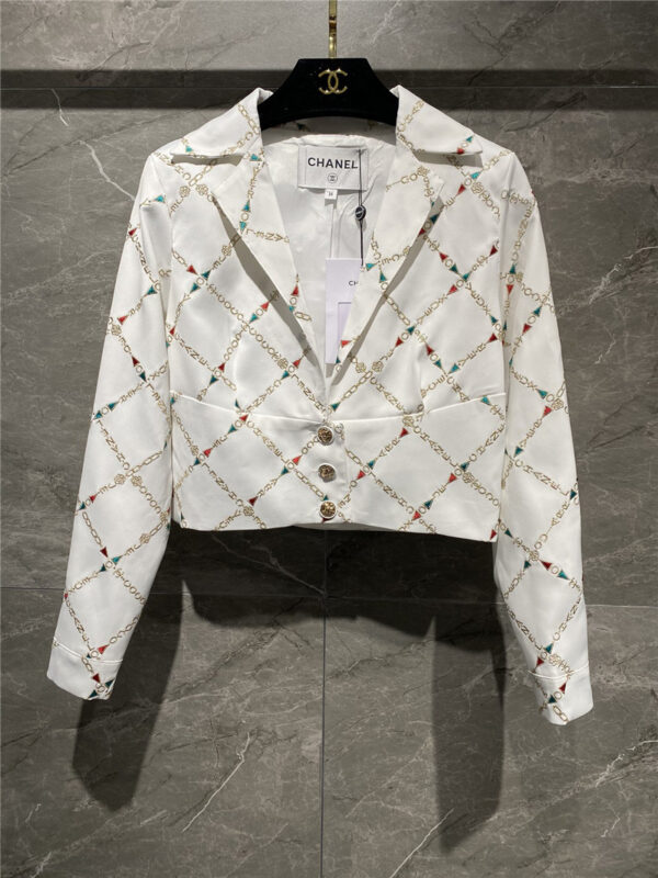 chanel embroidered diamond shirt jacket