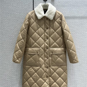 burberry diamond-quilted quilted quilted long coat