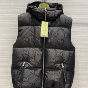 gucci hooded down vest