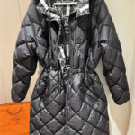 hermes double-sided chain buckle long down jacket