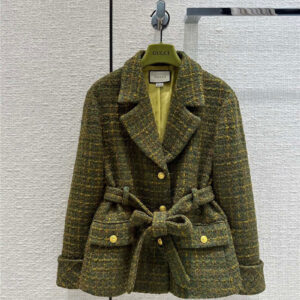 gucci green tweed jacket