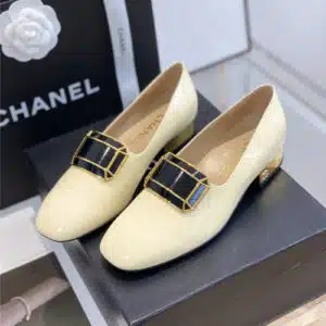 chanel jewel buckle loafers
