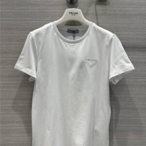 prada embroidered lace triangle t shirt