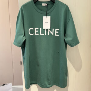 celine letter logo print t shirt