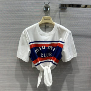 miumiu printed logo letter short-sleeved T-shirt
