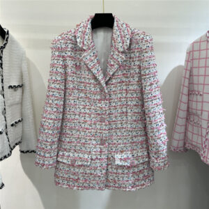 Chanel pink tweed suit jacket
