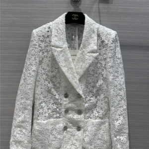 Chanel water soluble flower embroidery suit jacket