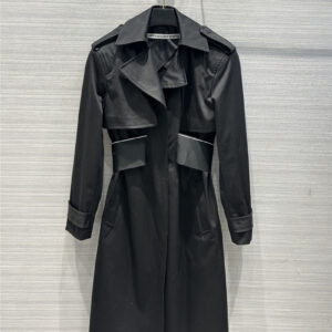 alexander wang breasted letter webbing trench coat