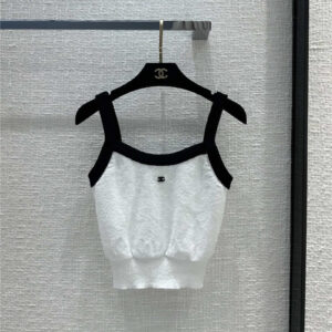 Chanel color block knitted camisole