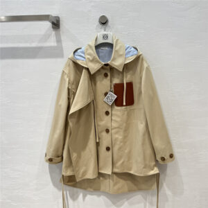 loewe lapel hooded windbreaker jacket