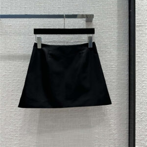 prada black elegant nylon skirt