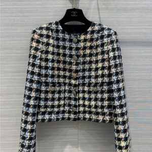Chanel gradient color gauze tweed coat