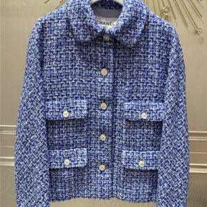 Chanel blue tweed jacket