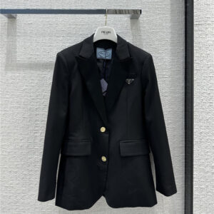 Prada early spring new retro gold buckle black suit