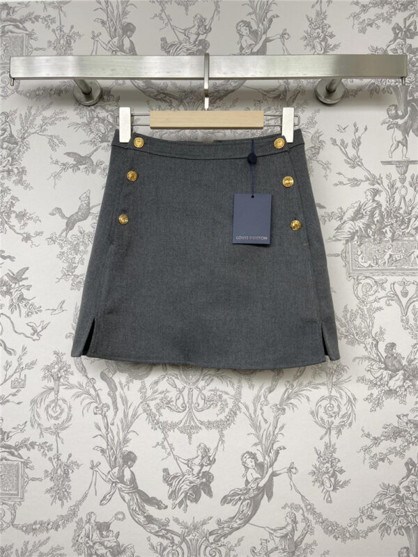 louis vuitton LV new wool A-line skirt