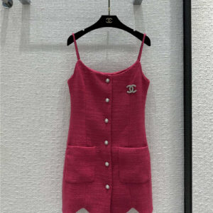Chanel early spring new soft tweed suspender dress