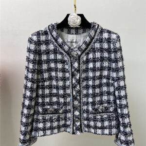 Chanel spring and summer plaid tweed coat