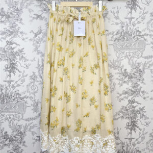 dior summer new small fresh floral skirt