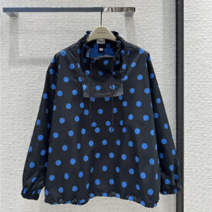 Burberry blue polka dot print jacket